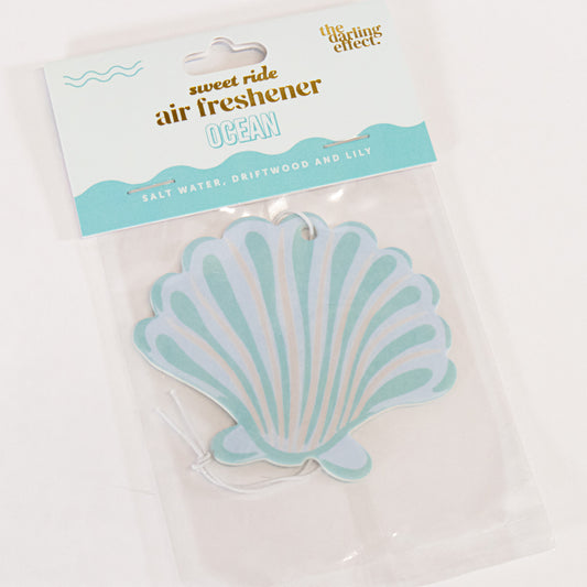Blue Seashell Car Air Freshener