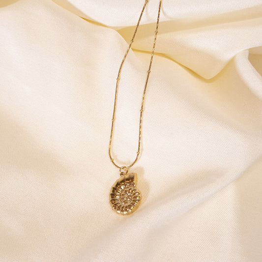 Spiral Shell Pendant Necklace