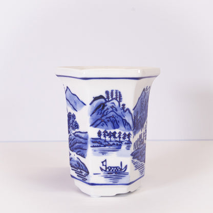 Blue And White Chinoiserie Candle