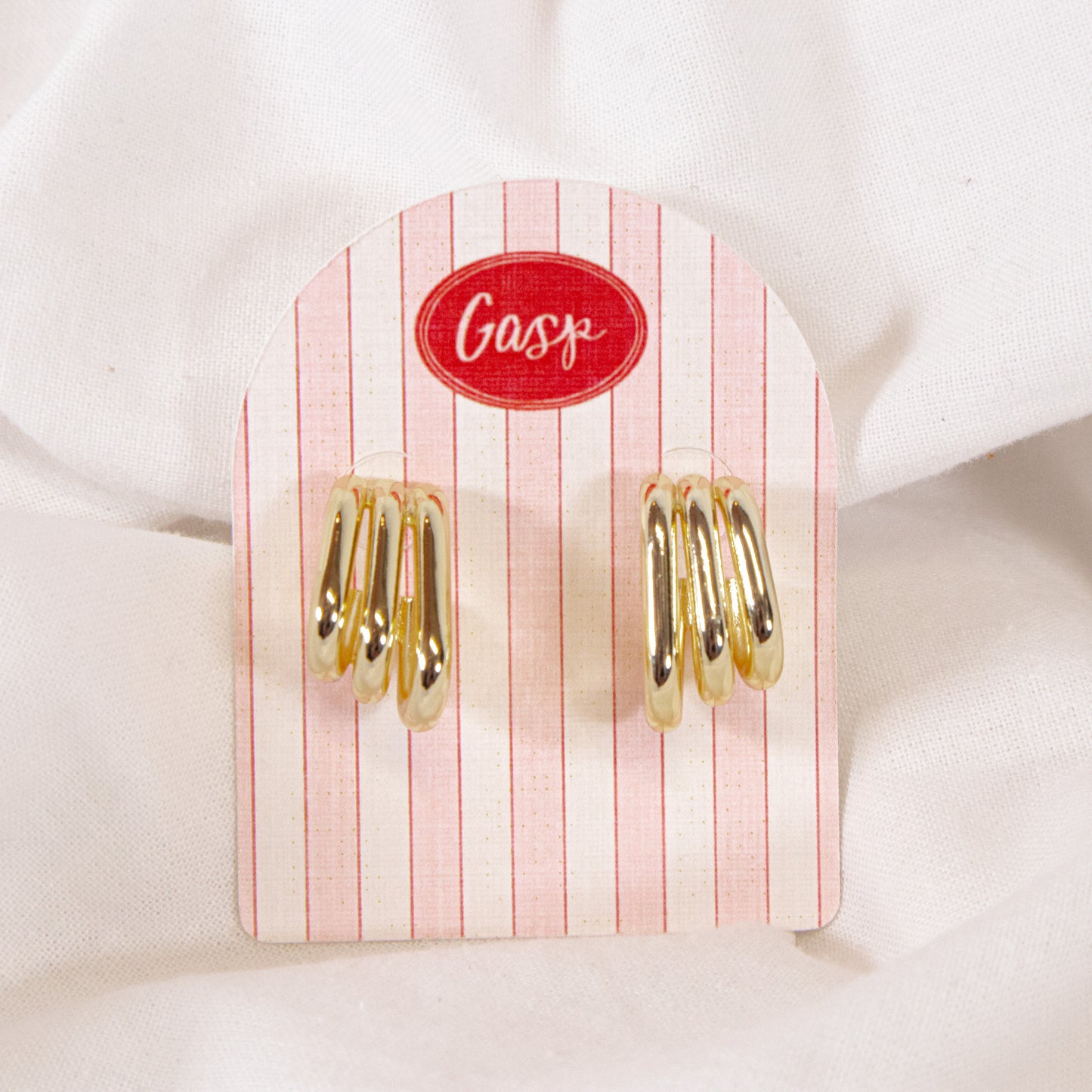 Layered Oval Hoop Earrings