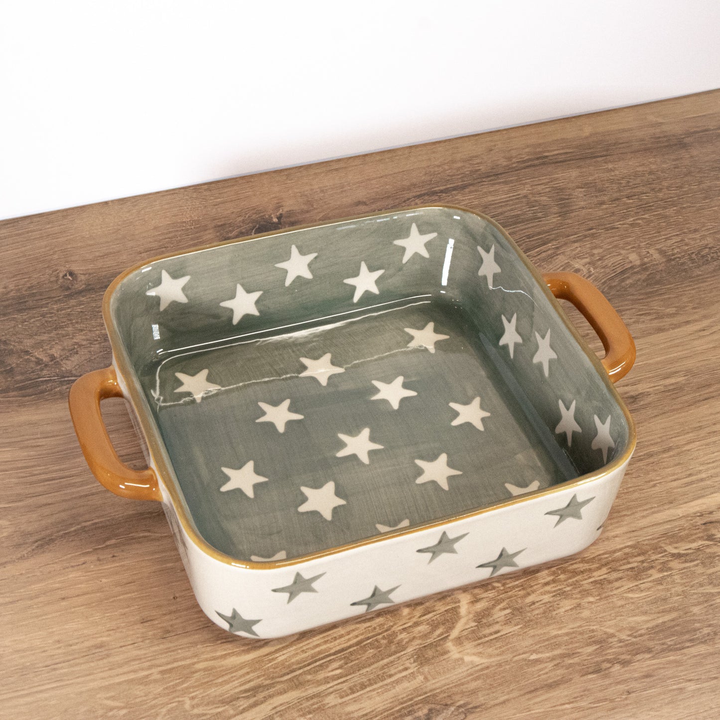 Green Stars Square Baking Dish