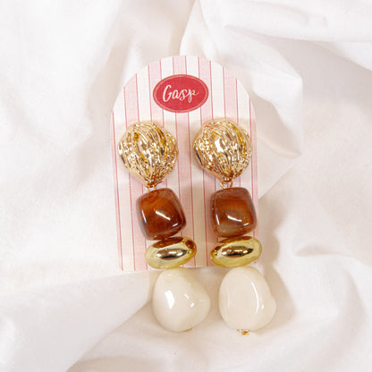 Chunky Beaded Drop Earrings