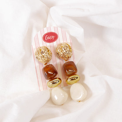 Chunky Beaded Drop Earrings