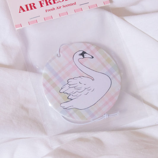 Spring Plaid Swan Car Air Freshener