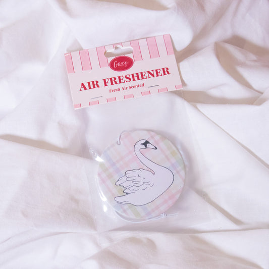 Spring Plaid Swan Car Air Freshener