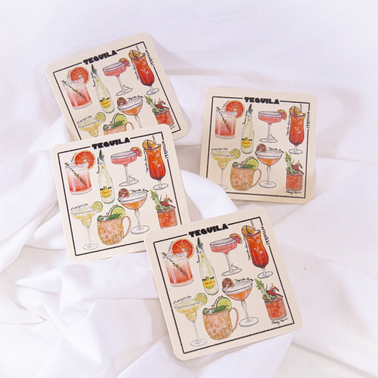Tequila Cocktails Coaster Set
