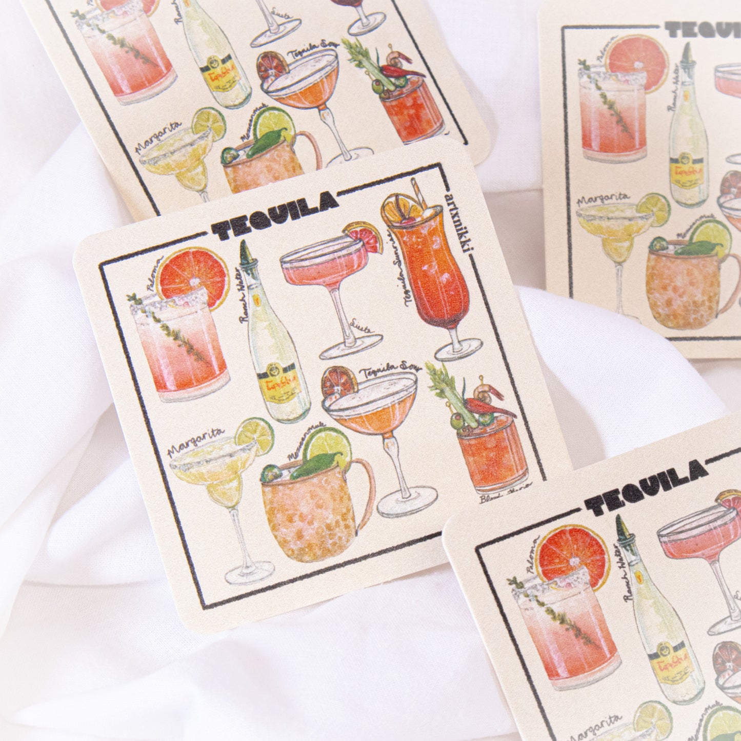 Tequila Cocktails Coaster Set
