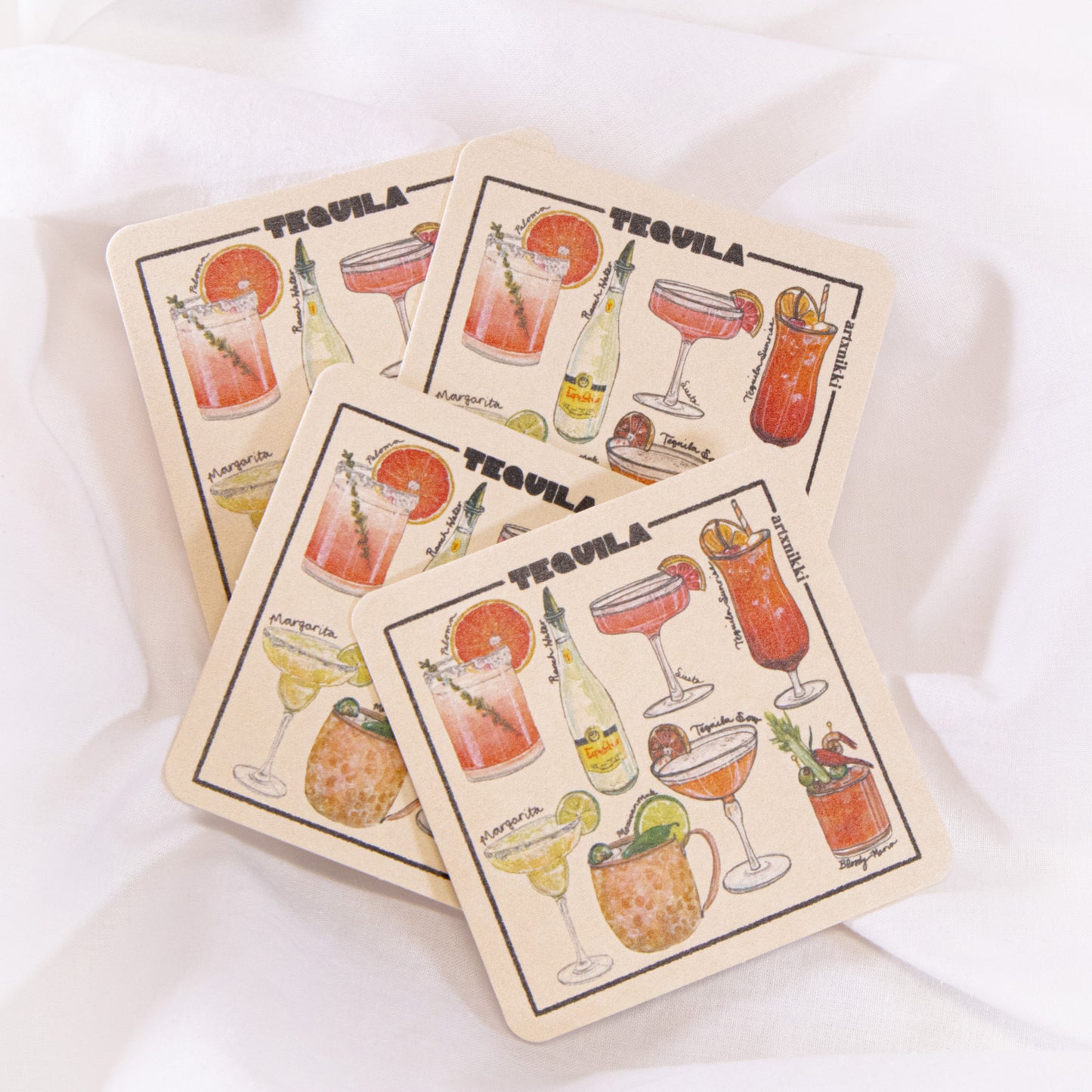 Tequila Cocktails Coaster Set