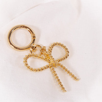 Twist Bow Bag Charm Keychain
