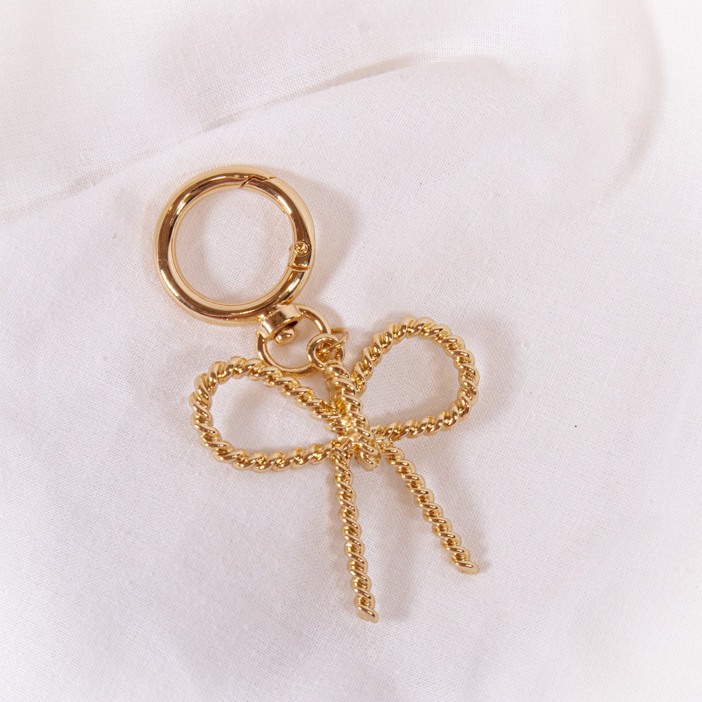 Twist Bow Bag Charm Keychain