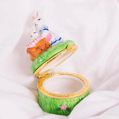 Bunny Picnic Trinket Box