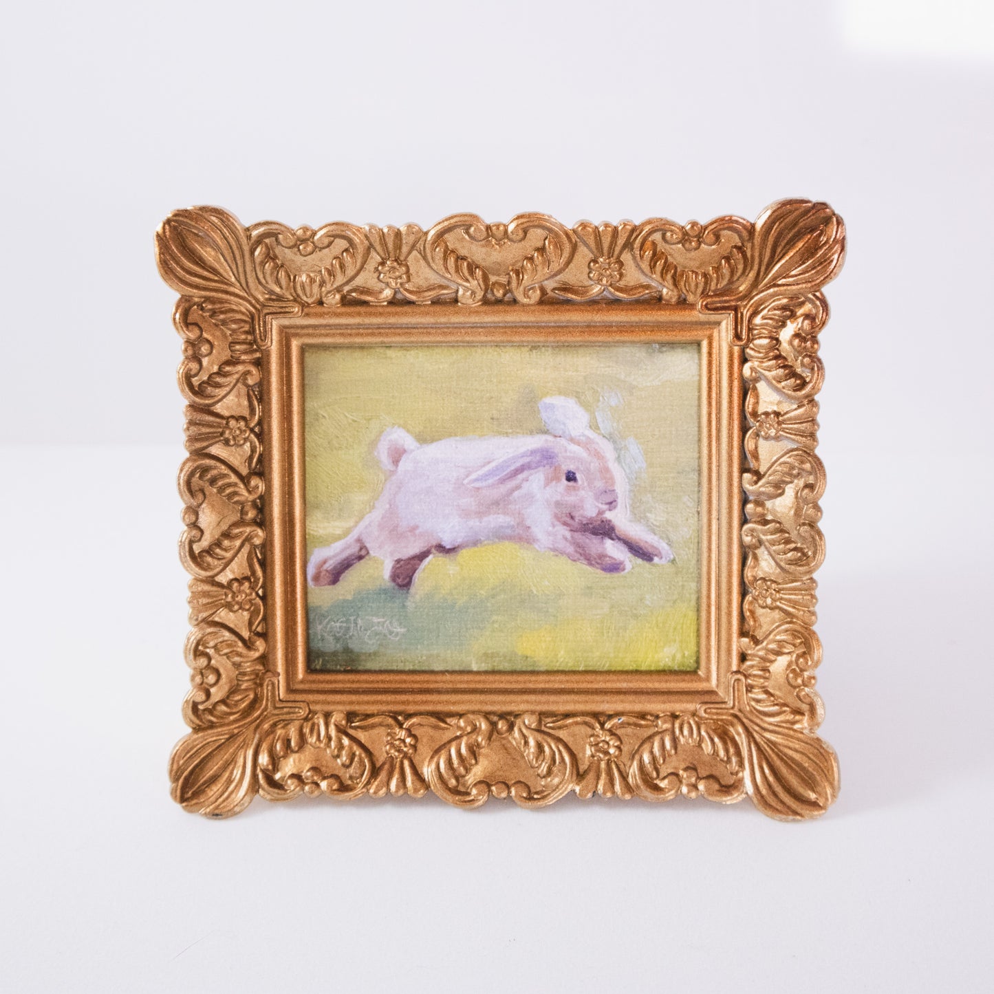 Leaping Bunny Mini Framed Art