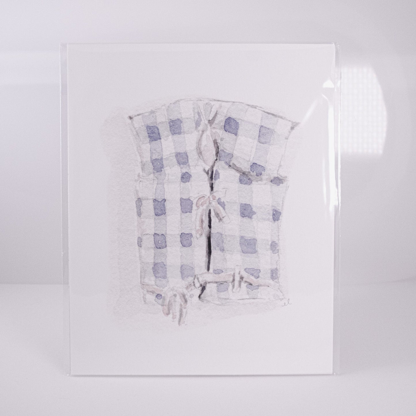 Gingham Life Jacket Wall Art Print