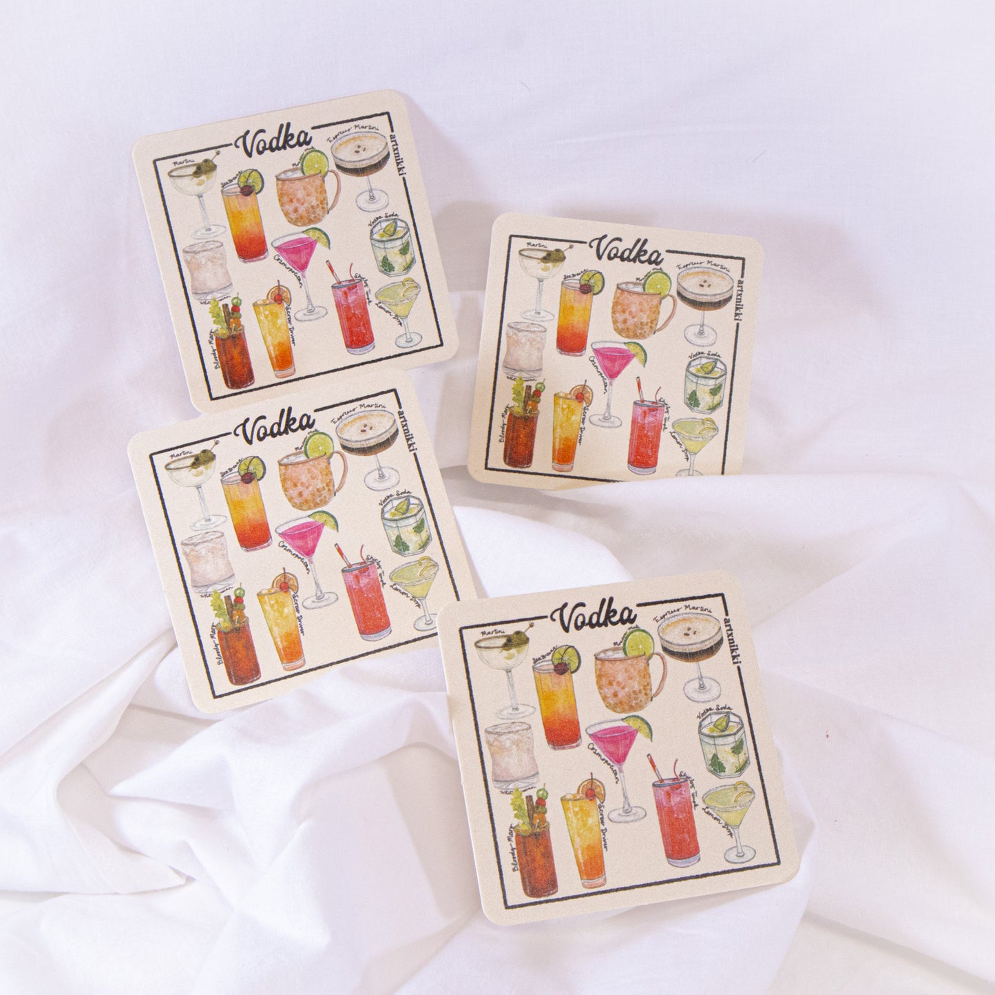 Vodka Cocktails Coaster Set