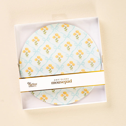 Blue Floral Mousepad