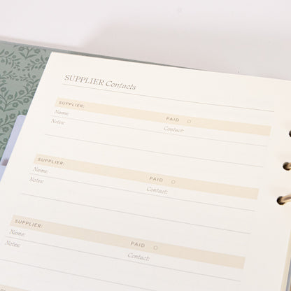 Blue Linen Wedding Binder