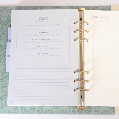 Blue Linen Wedding Binder