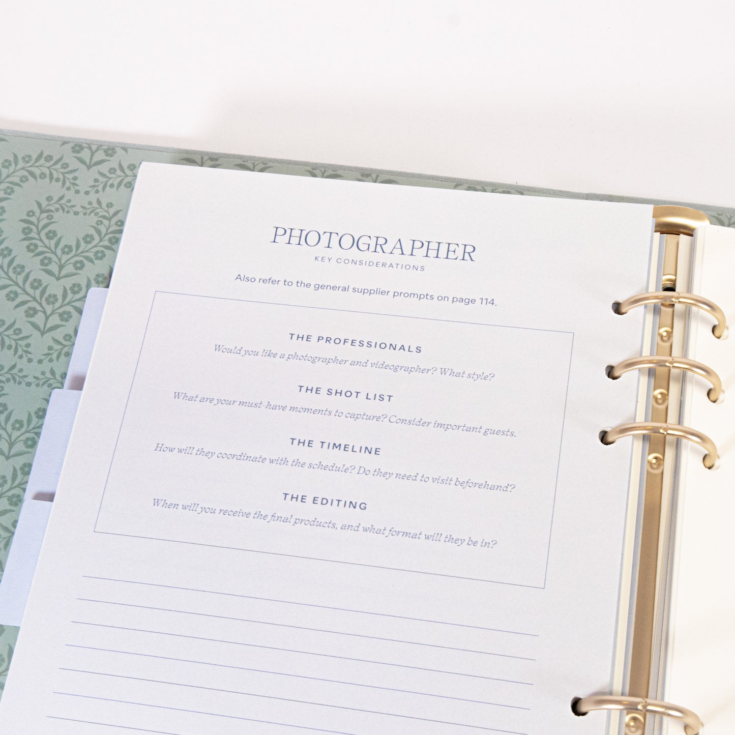 Blue Linen Wedding Binder