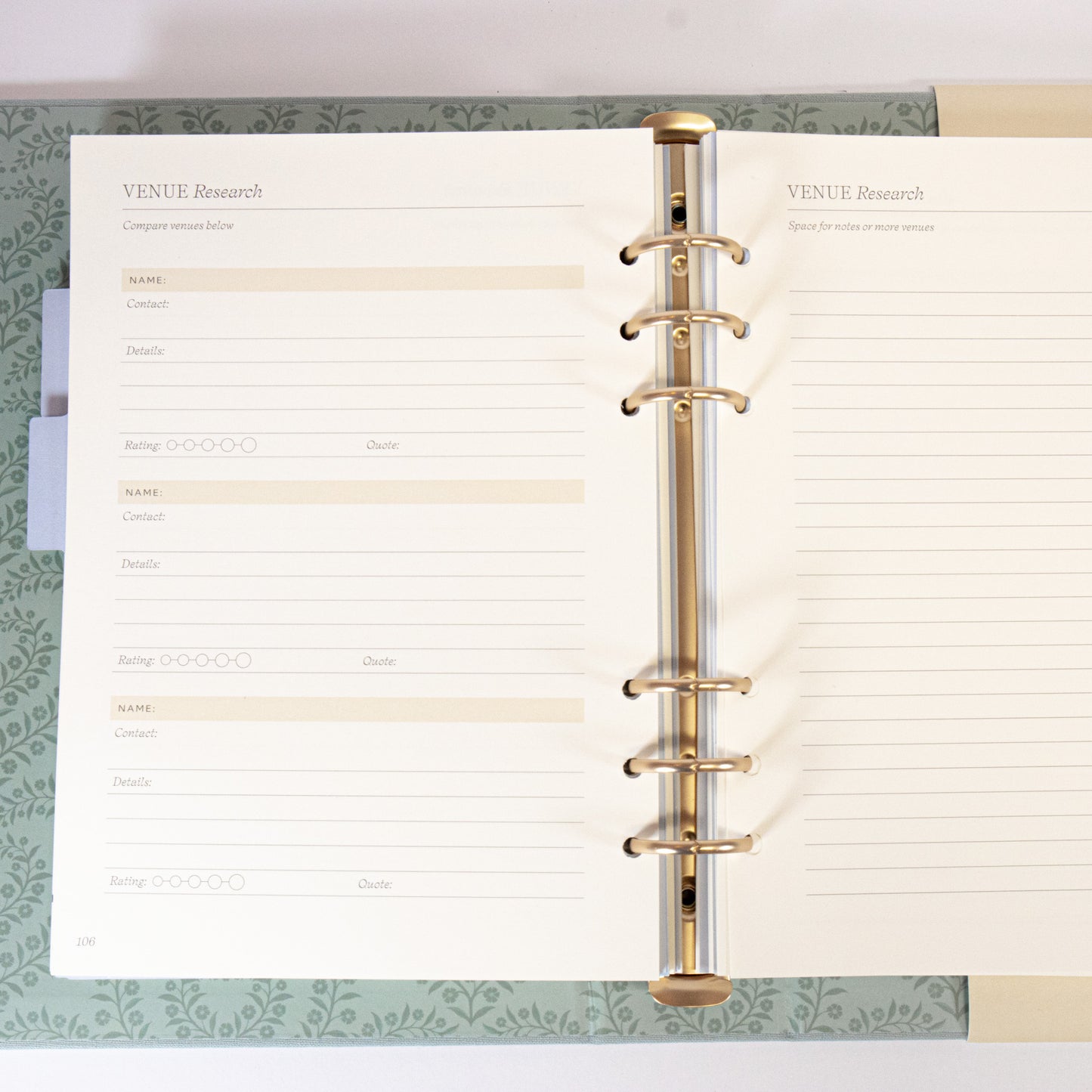 Blue Linen Wedding Binder