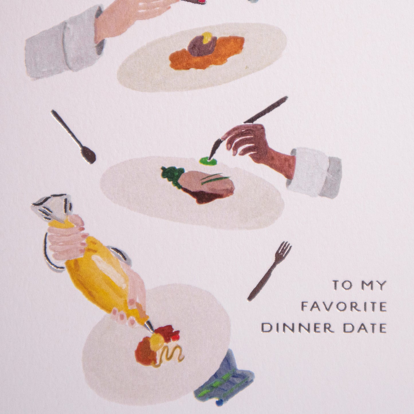 Dinner Date Anniversary Greeting Card