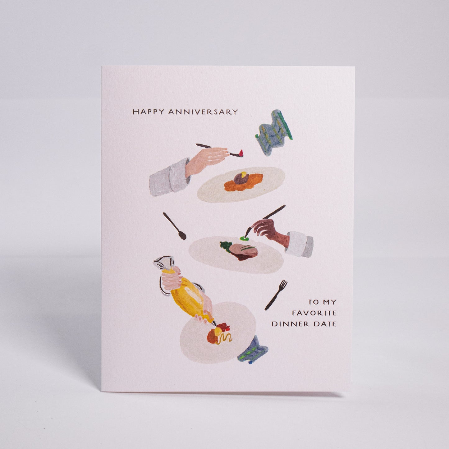 Dinner Date Anniversary Greeting Card