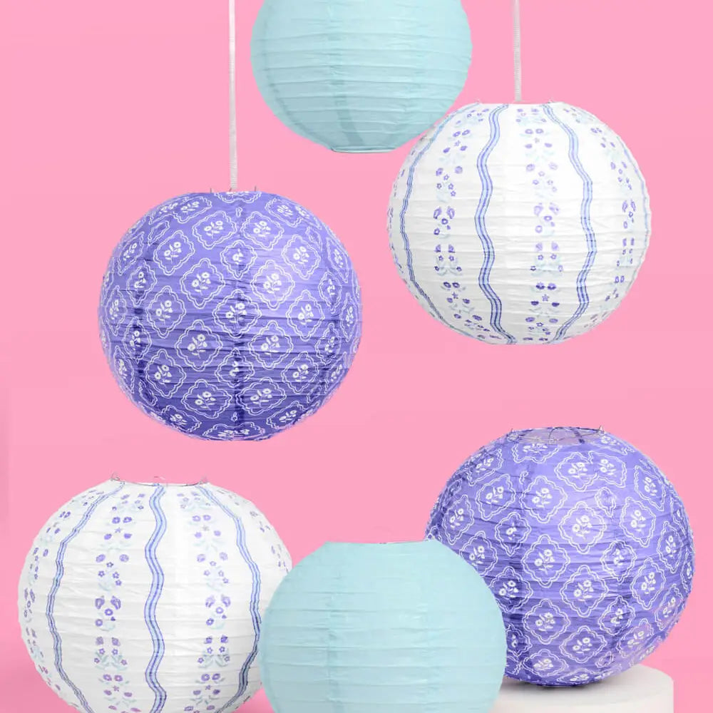 Coastal Floral Paper Lanterns