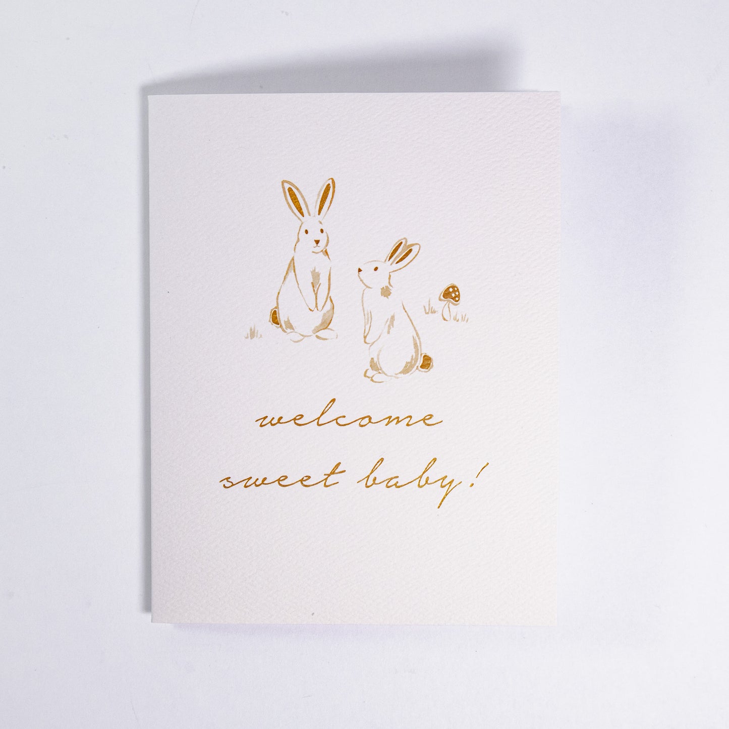 Welcome Baby Bunnies Greeting Card