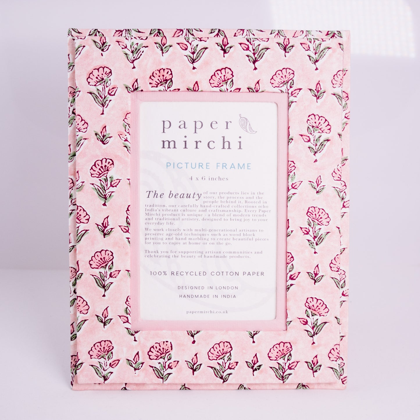 Block Floral Photo Frame
