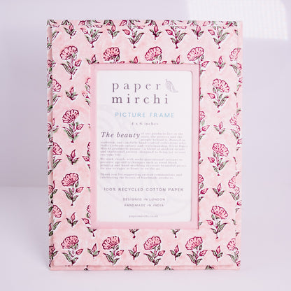 Block Floral Photo Frame