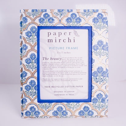 Block Floral Photo Frame