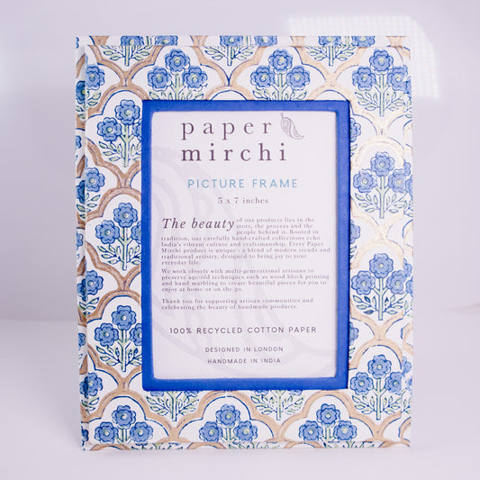 Block Floral Photo Frame