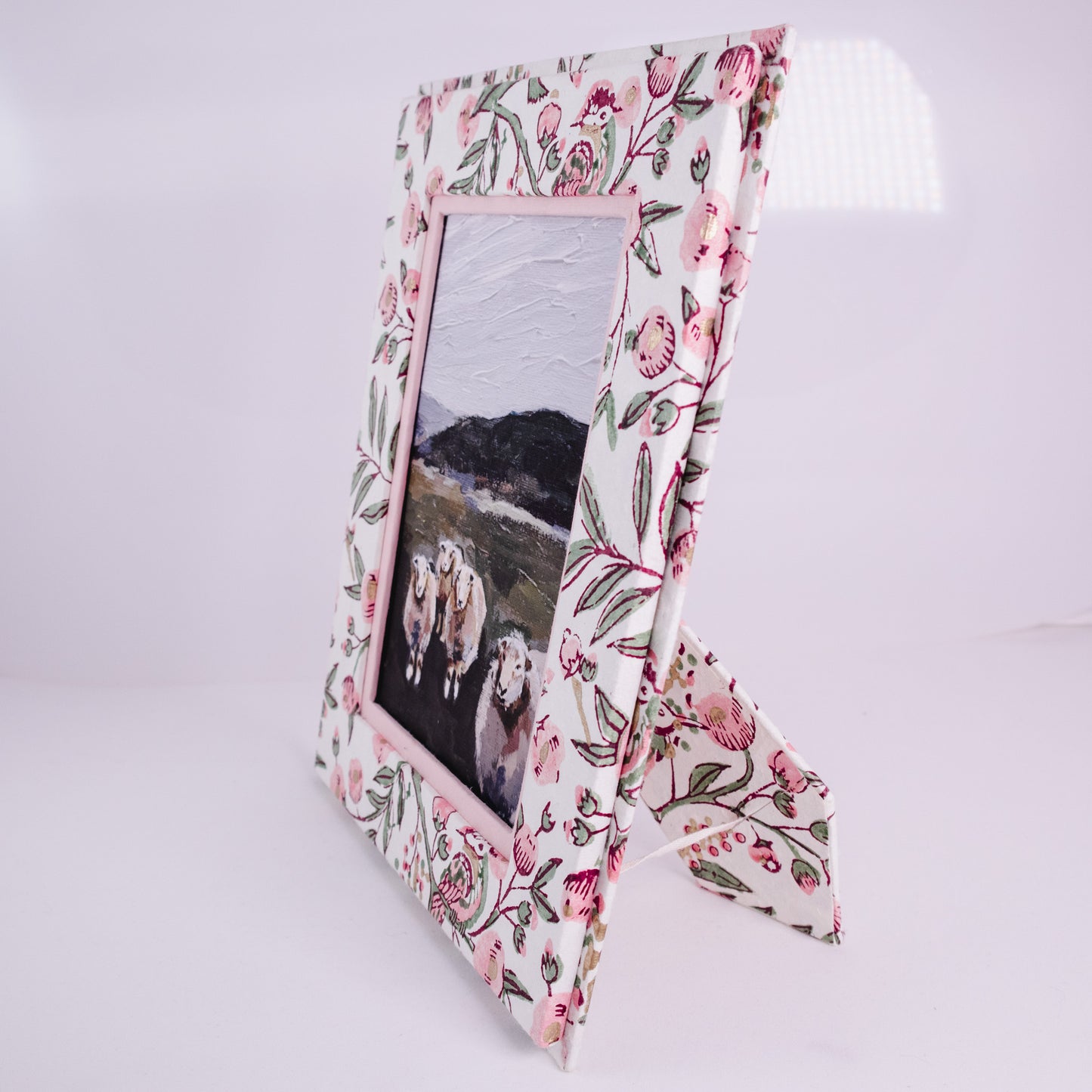 Block Floral Photo Frame