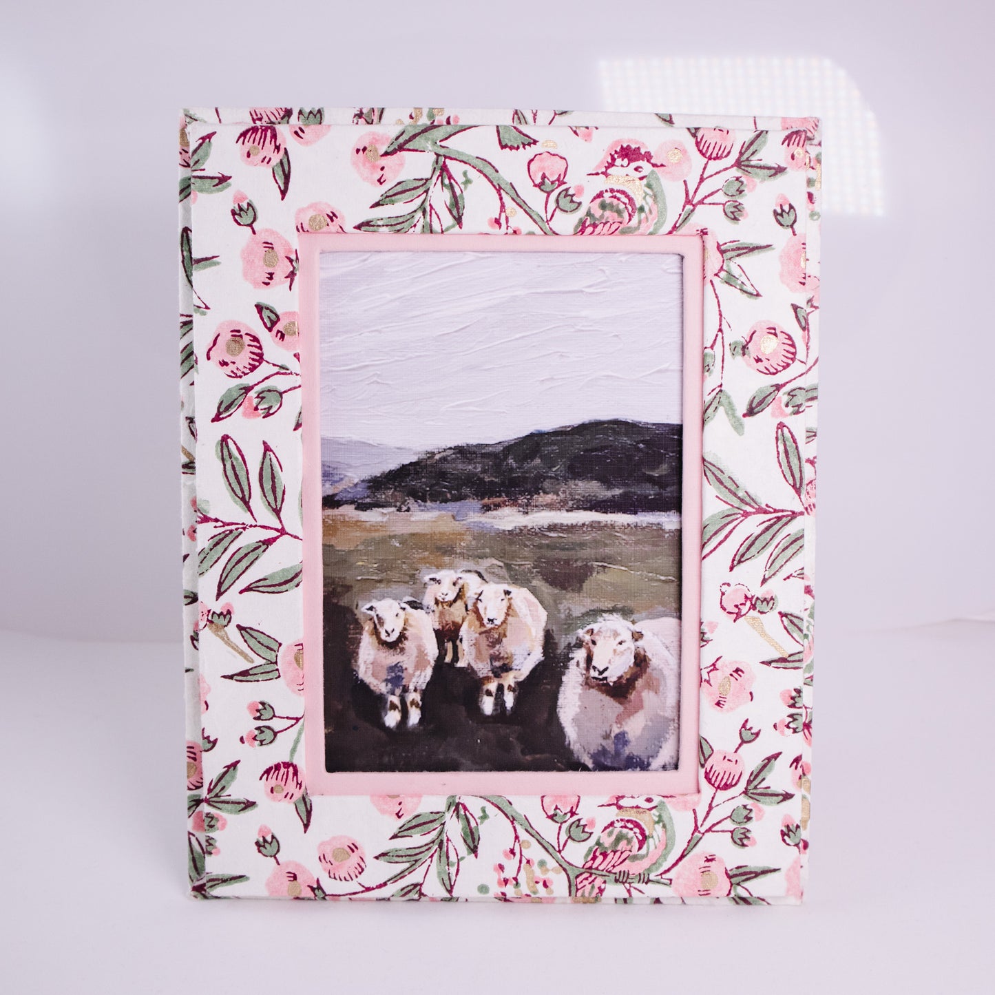Block Floral Photo Frame