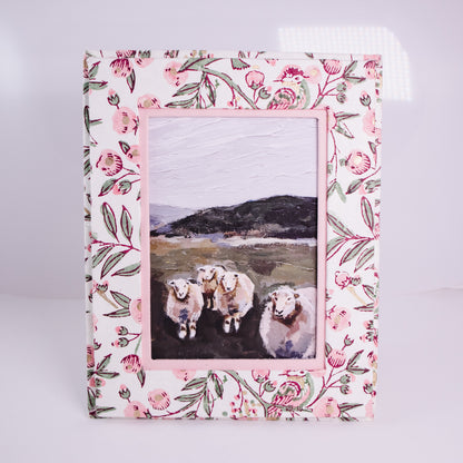 Block Floral Photo Frame
