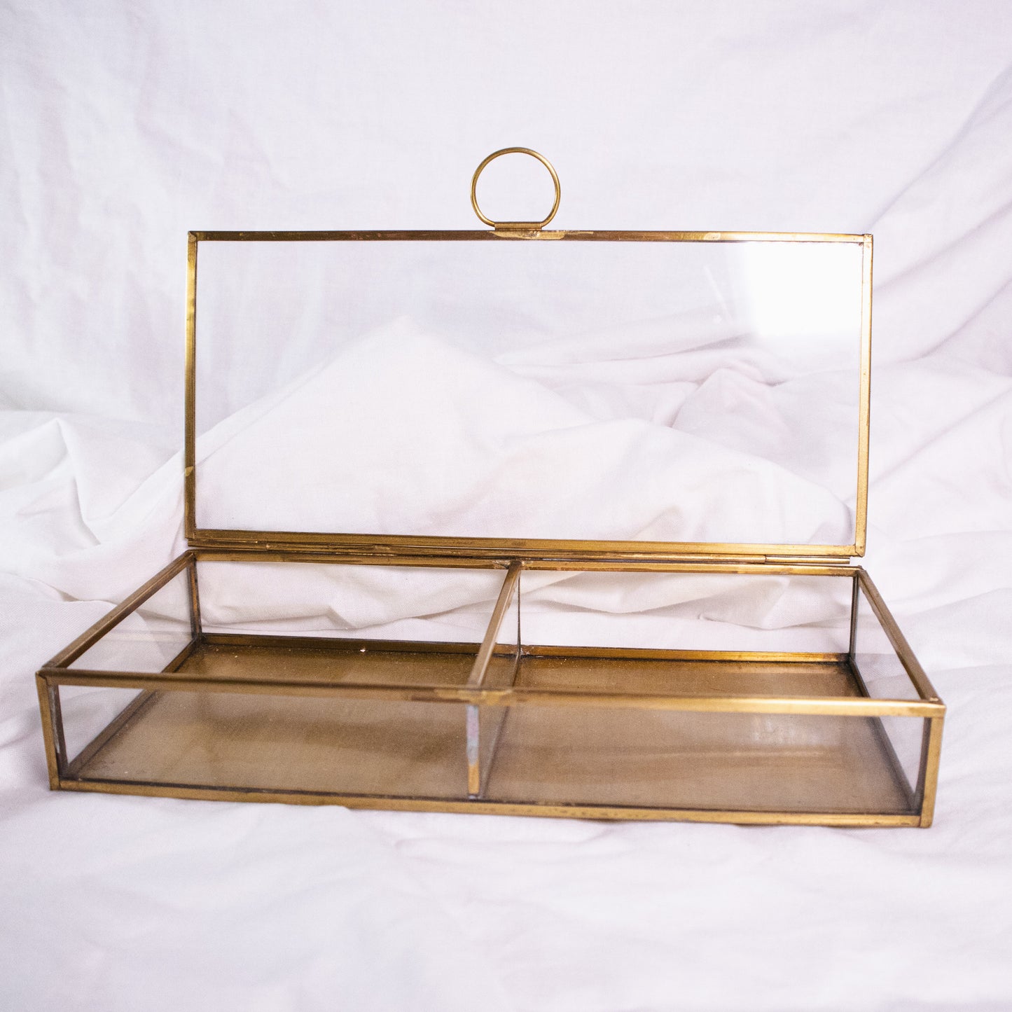 Brass Divided Jewelry Box