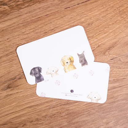 Watercolor Dogs Mini Notecard Set