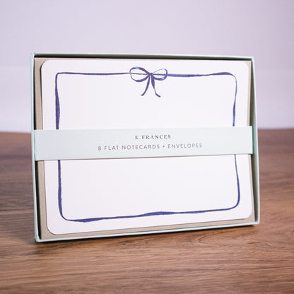 Blue Bow Notecard Set
