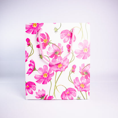 Pink Flowers Gift Bag
