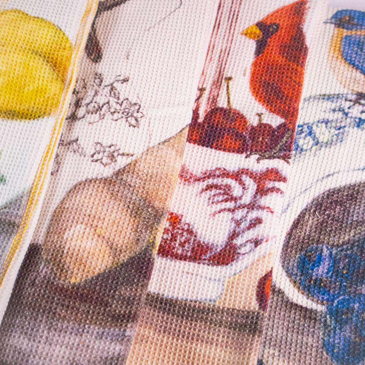 Bird and Fruit Tea Towel