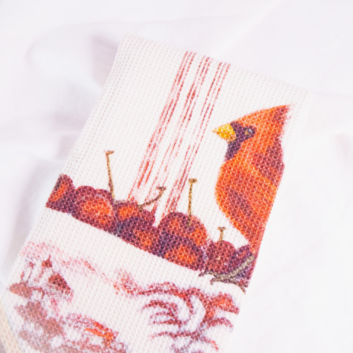 Bird and Fruit Tea Towel