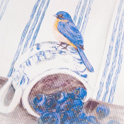 Bird and Fruit Tea Towel