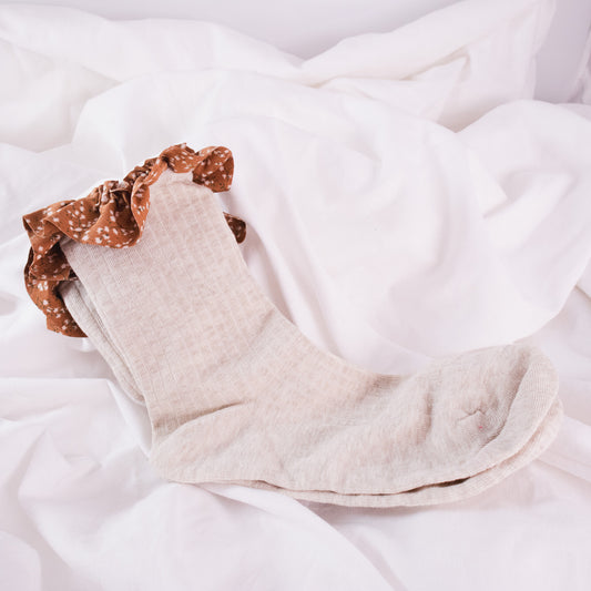 Floral Ruffle Socks