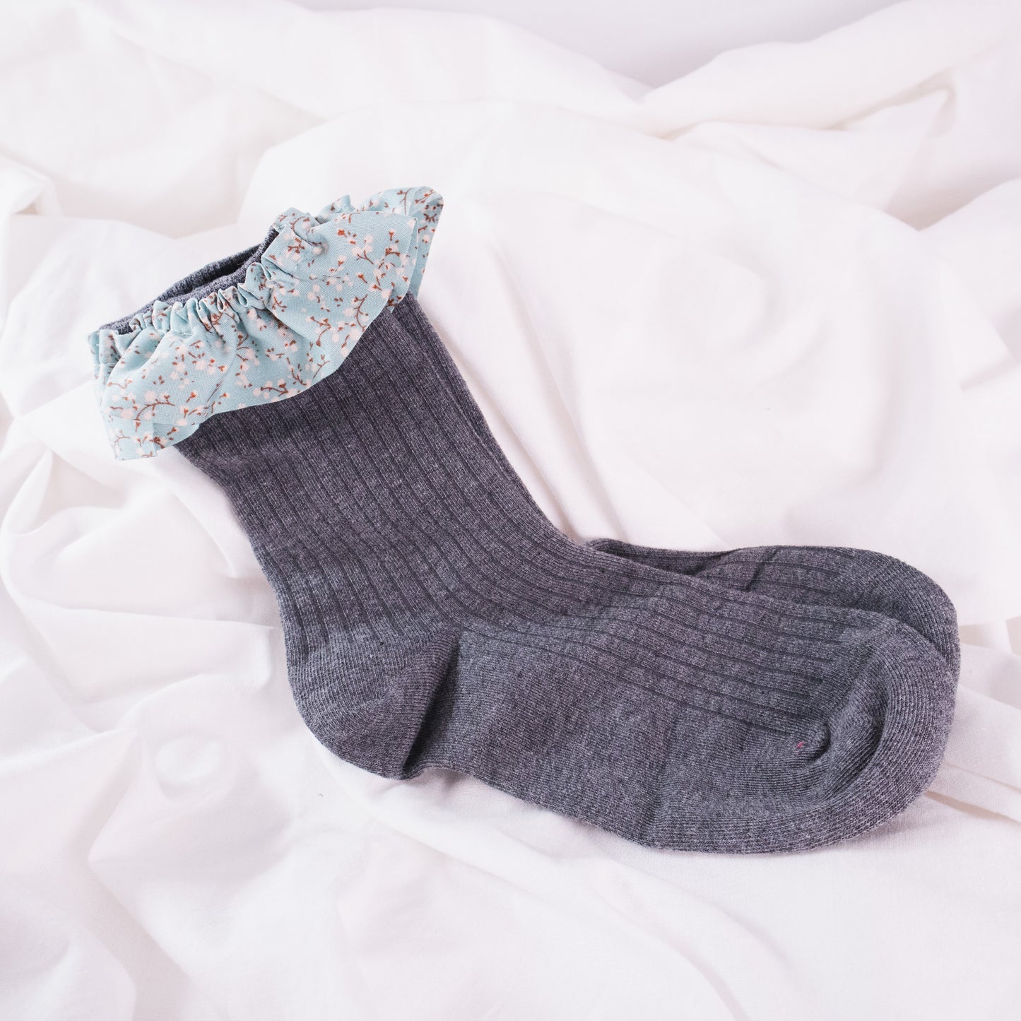 Floral Ruffle Socks