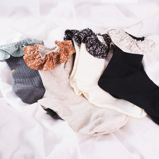 Floral Ruffle Socks