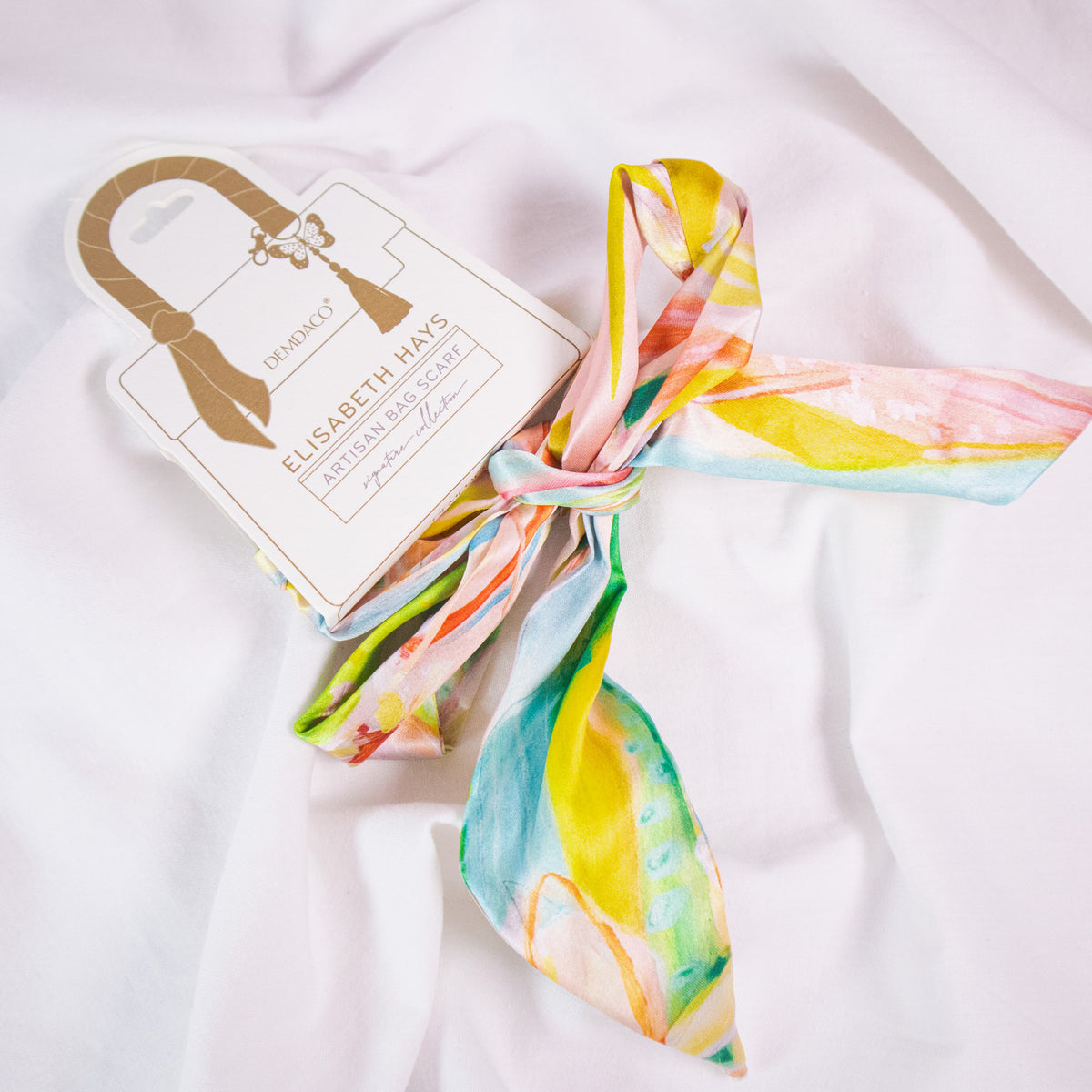 Colorful Floral Bag Scarf
