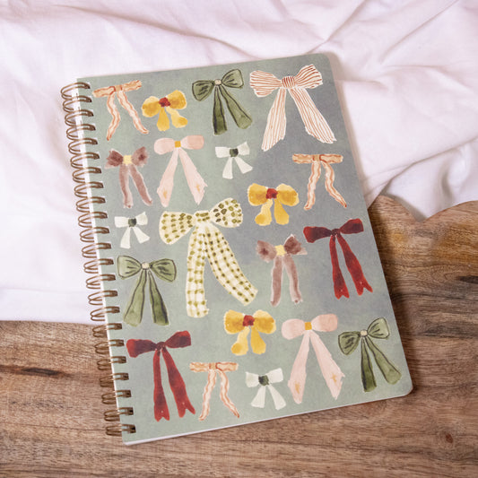 Watercolor Bows Spiral Notebook