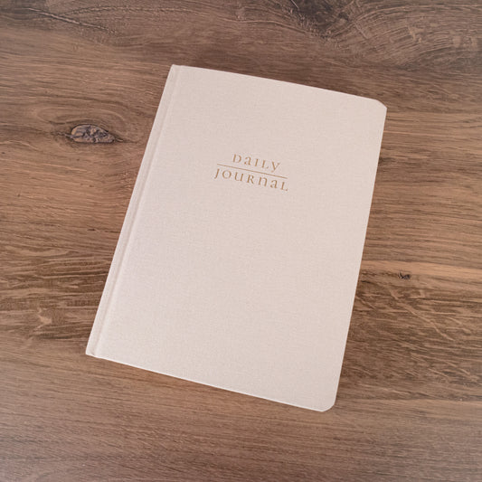 Cream Linen Daily Journal