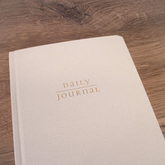 Cream Linen Daily Journal