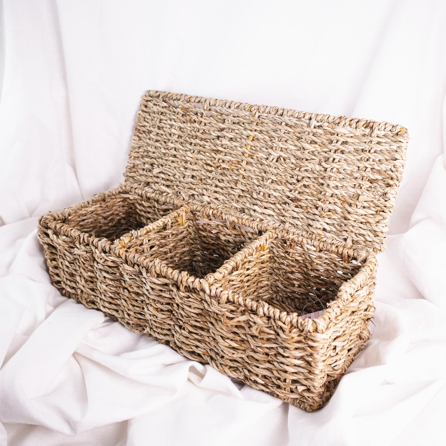 Woven Three Section Basket