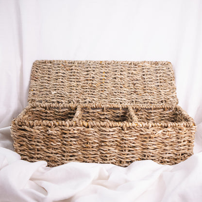 Woven Three Section Basket